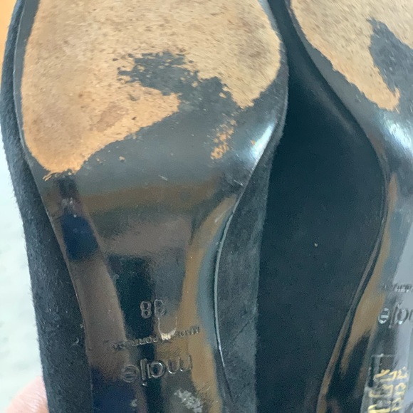 SOLD MAJE lace up ankle tie leather heels - Picture 4 of 5